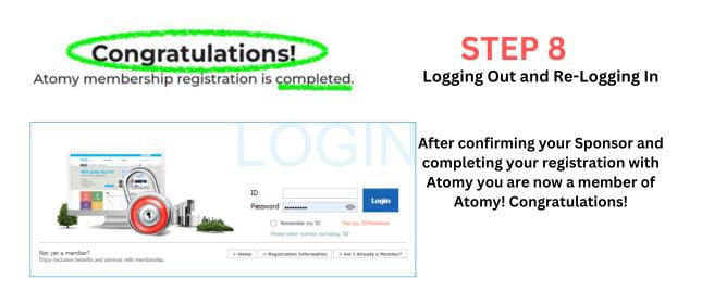 atomy registration with sponsor id completed